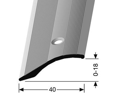 Parkettfreund Anpass- und Rampenprofil PF 247 100cm 40x0-18mm Alu elox