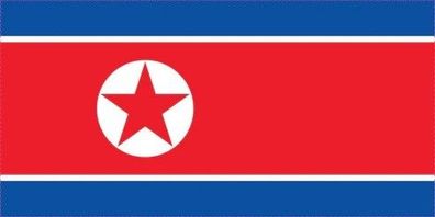 Nordkorea Flagge Aufkleber Sticker Fahne selbstklebend 5-60cm breit ES-FL-NKO