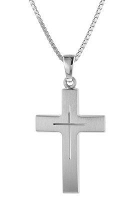 trendor Schmuck Kreuz mit Kette 925 Sterlingsilber 60712