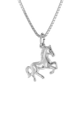 trendor Schmuck Kinder-Halskette mit Pferde-Anhänger Silber 63690