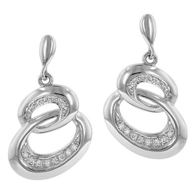 trendor Schmuck Silber Ohrringe Zirkonia Ohrhänger 64970