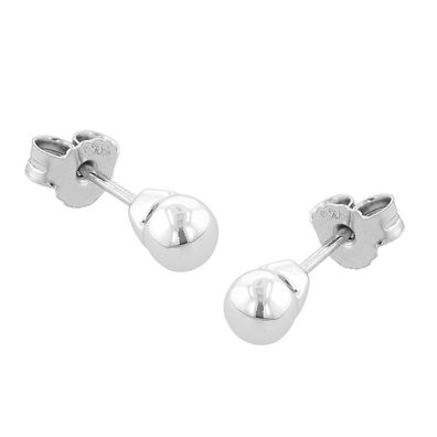 trendor Schmuck Damen Ohrringe Silber 925 Kugel-Stecker 69685