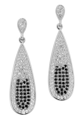 trendor Schmuck Damen-Ohrringe 925 Silber Ohrhänger mit Zirkonias 69920