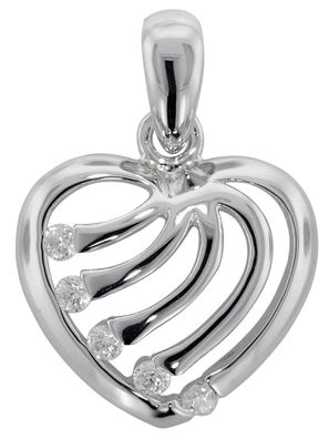 trendor Schmuck Silber Herz Anhänger 81361