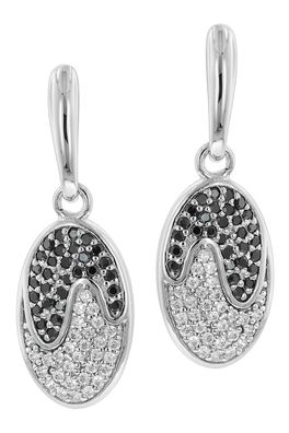 trendor Schmuck Damen-Ohrringe 925 Silber Ohrhänger mit Zirkonia 81613
