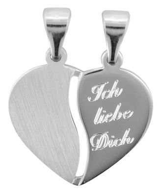 trendor Schmuck Silberanhänger Teilbares Herz 70050