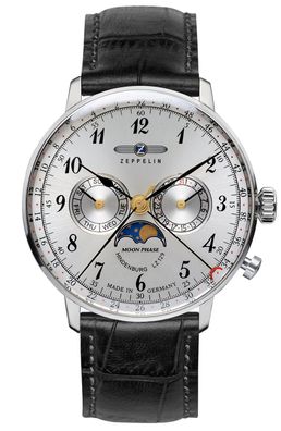 Zeppelin Herrenuhr mit Mondphase 7036-1