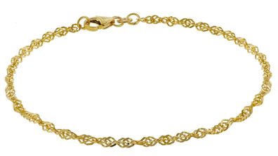 trendor Schmuck Armband Frauen 333 Gold Singapur 2,4 mm 50521
