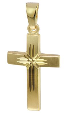 trendor Schmuck Kreuz-Anhänger 333 Gold 19 mm 35743