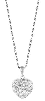 trendor Schmuck Silber Kette mit Herz-Anhänger 35911