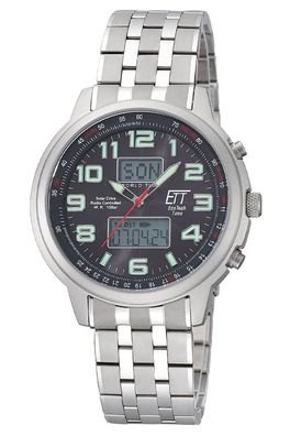 ETT Eco Tech Time Solar Drive Funk Herren-Armbanduhr Hunter II EGS-11302-22M