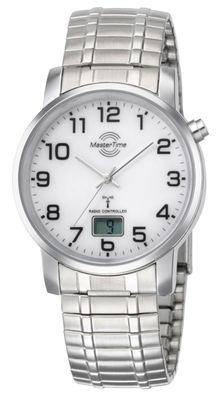Master Time Herren-Funkuhr Basic mit Zugband MTGA-10306-12M