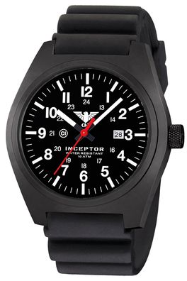 KHS Herrenarmbanduhr Inceptor Black Steel INCBS. DB