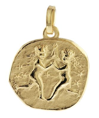 trendor Schmuck Sternzeichen-Anhänger Zwilling 333 Gold 16 mm 08725-06