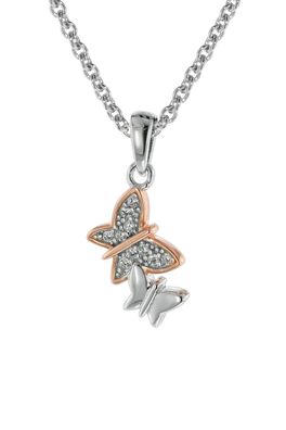 trendor Schmuck Schmetterlinge Anhänger mit Mädchen-Halskette Silber 925 08806