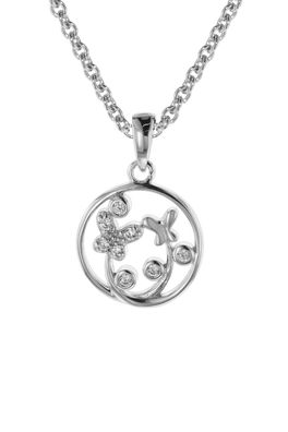 trendor Schmuck Halskette für Mädchen mit Anhänger Silber 925 08810