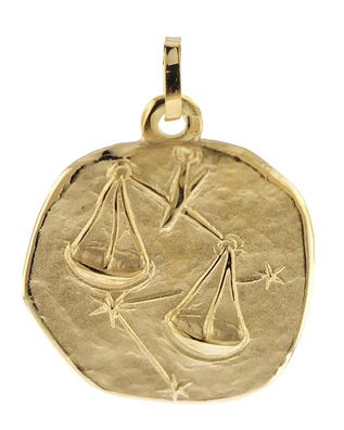 trendor Schmuck Sternzeichen-Anhänger Waage 333 Gold 20 mm 08982-10