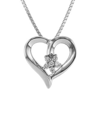 trendor Schmuck Anhänger Blütenherz mit Halskette Silber 925 75503