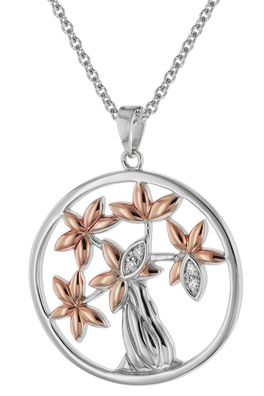 trendor Schmuck Silber-Anhänger Lebensbaum + Halskette 75511