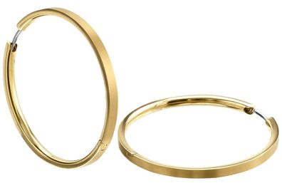 Boccia Schmuck Damen-Ohrringe Creolen Titan goldfarben 0508-09