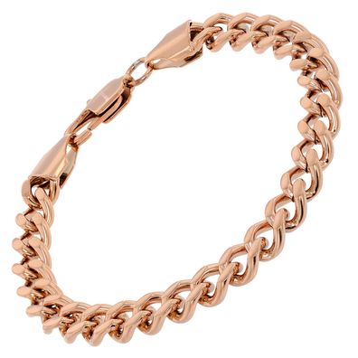 trendor Schmuck Damen-Armband Edelstahl mit Roségold-Beschichtung 16 cm 75894