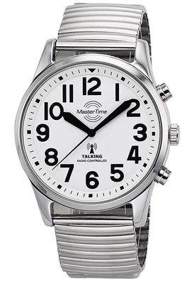 Master Time Sprechende Funk Herrenuhr mit Zugband MTGA-10691-61M