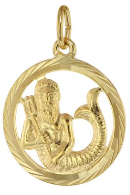 trendor Schmuck Sternzeichen Wassermann 333 Gold Anhänger Ø 16 mm 39000-02