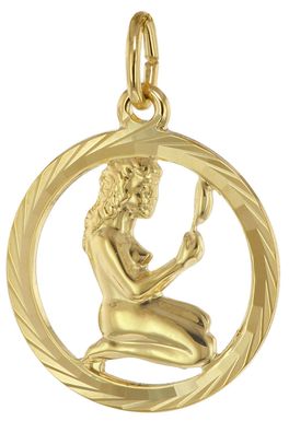 trendor Schmuck Sternzeichen Jungfrau 333 Gold Anhänger Ø 16 mm 39000-09