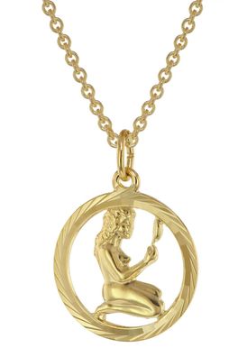 trendor Schmuck Sternzeichen Jungfrau Gold 333 Anhänger Ø 16 mm + Halskette 75940-09