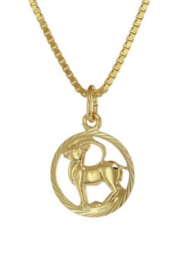 trendor Schmuck Kinder Sternzeichen Steinbock 333 Gold + goldplattierte Kette 75990