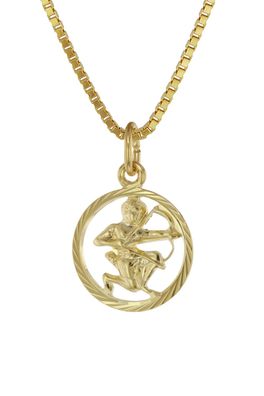 trendor Schmuck Sternzeichen Schütze 333 Gold + goldplattierte Kinder-Kette 75990-12