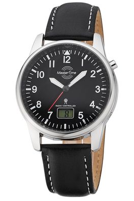 Master Time Herren-Funkuhr mit Lederband MTGA-10715-61L