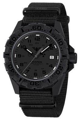 KHS Herrenuhr mit Textilband Schwarz Reaper MKII XTAC RE2XTF. NB