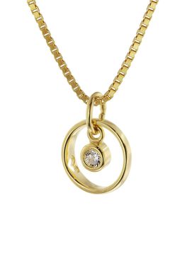 trendor Schmuck Kinder Taufring-Anhänger Gold 333 mit Vergoldeter Silberkette 51098