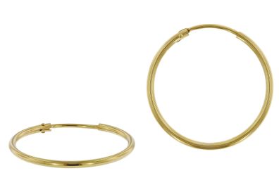 trendor Schmuck Damen Ohrringe Gold 333 / 8K Creolen Breite 1,5 mm Ø 25 mm 51166
