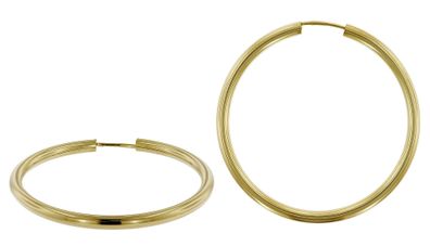 trendor Schmuck Ohrringe Creolen Gold 333 / 8K Breite 2,5 mm Ø 38 mm 51174