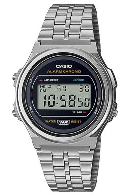 Casio Digitaluhr Vintage Silberfarben A171WE-1AEF