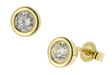 trendor Schmuck Ohrringe Gold 333 / 8K Zirkonia Ohrstecker 51371