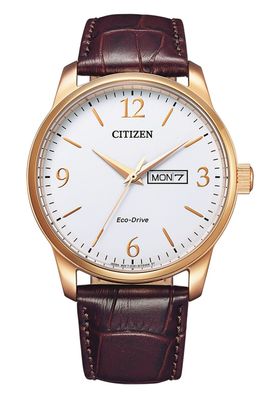 Citizen Eco-Drive Herrenuhr Braun/Roségoldfarben BM8553-16AE