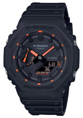 Casio G-Shock Classic AnaDigi Herrenuhr Schwarz/Orange GA-2100-1A4ER