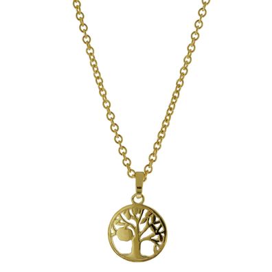 trendor Schmuck Halskette Lebensbaum 925 Sterlingsilber Goldplattiert 51359