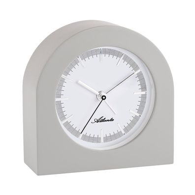 Atlanta Tischwecker mit lautlosem Quarzwerk Grau 3105/4