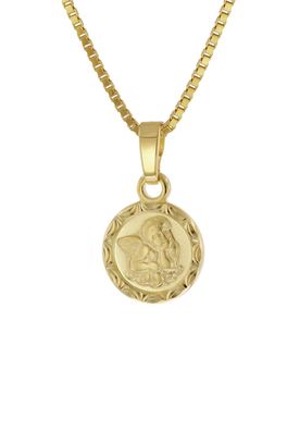 trendor Schmuck Engel-Anhänger Gold 333 mit vergoldeter Silber-Kette für Kinder 4116