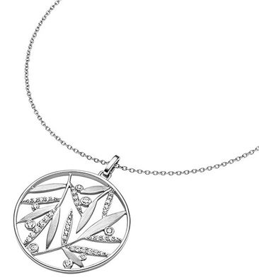 Viventy Schmuck Damen-Kette Silber 925 Blätter Zirkonias 785292