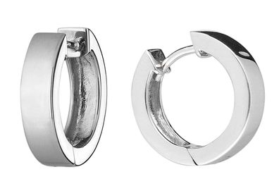 trendor Schmuck Ohrringe für Damen und Herren 925 Silber Creolen Ø 17 mm 41577