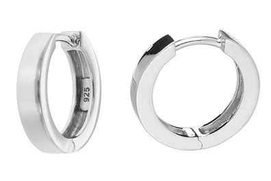 trendor Schmuck Ohrringe für Damen und Herren 925 Silber Creolen Ø 16 mm 41579