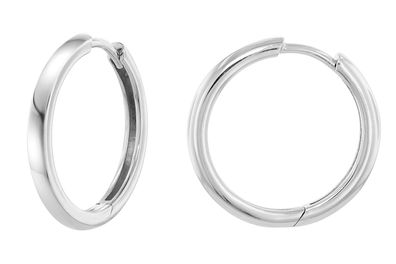trendor Schmuck Damen-Ohrringe 925 Silber Klapp-Creolen Ø 20 mm 41613