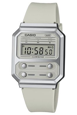 Casio Vintage Edgy Digitaluhr Hellgrau A100WEF-8AEF