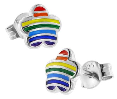trendor Schmuck Kinder-Ohrringe Silber 925 Blüten Ohrstecker 41656