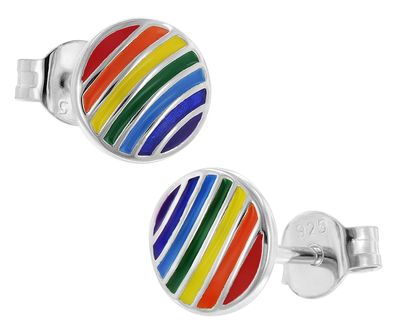 trendor Schmuck Kinder-Ohrringe Silber 925 Ohrstecker Rund 41655